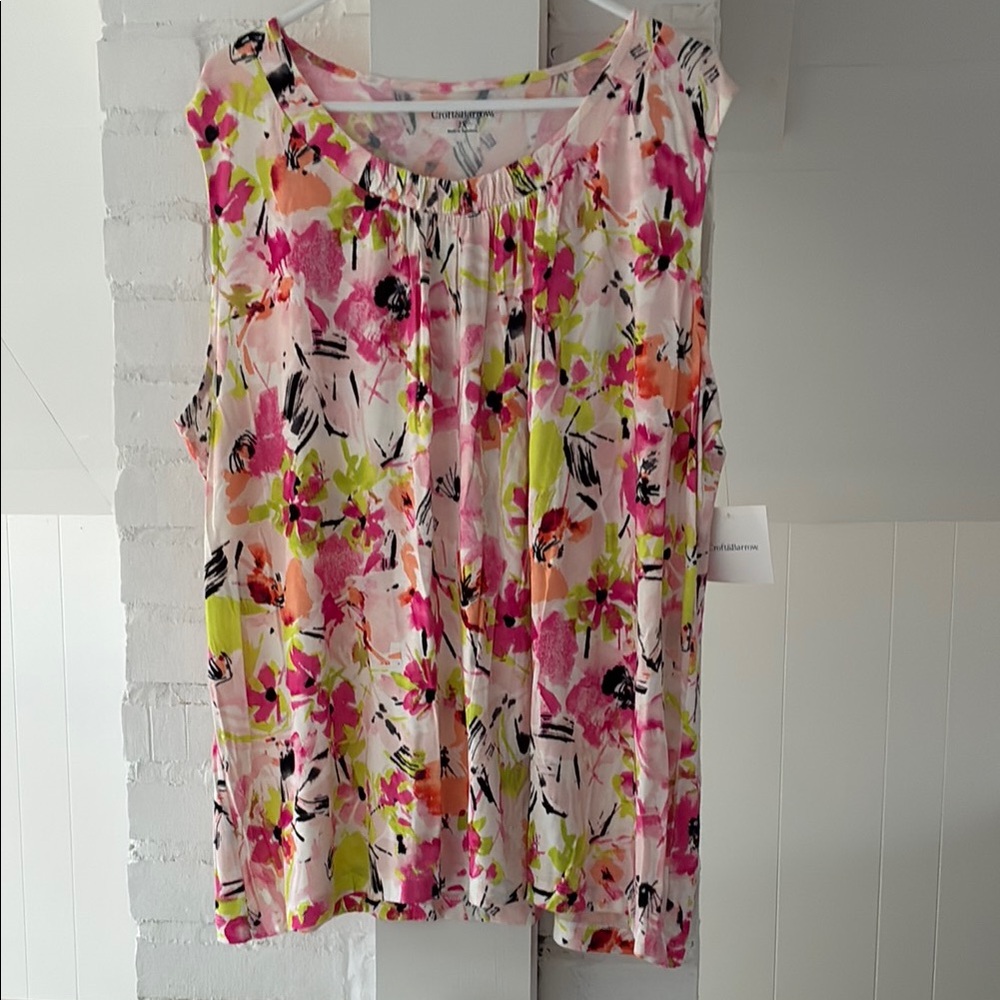 New croft&barrow Floral Sleeveless Top - Multicolor